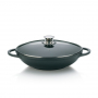Patelnia / Wok nieprzywierający z pokrywką KELA KERROS CZARNY 32 cm