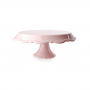 Patera stała na ciasto ceramiczna MARGARET RÓŻOWA 23,5 cm - stojak na tort