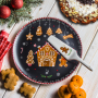 Patera na ciasto porcelanowa z łopatką EASY LIFE GINGERBREAD 32 cm