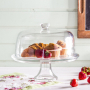 Patera stała na ciasto szklana z kloszem PALLADIO 31 cm - stojak na tort