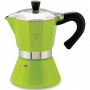 PEZZETTI Bellexpress zielona na 3 filiżanki espresso (3 tz) - kawiarka aluminiowa ciśnieniowa