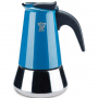 PEZZETTI STEELEXPRESS niebieska na 6 filiżanek espresso (6 tz) - kawiarka stalowa ciśnieniowa