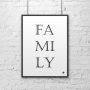 Plakat z napisami dekoracyjny DEKOSIGN FAMILY 70 x 50 cm