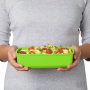 SISTEMA Microwave Rectangle zielony 1,25 l - pojemnik na żywność plastikowy