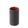 REVOL Solid 30 ml grafitowo-czerwony – pojemnik na przekąski porcelanowy
