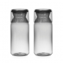 BRABANTIA Bottle transparentne 1,3 l (2 szt.) - pojemniki na żywność z miarką plastikowe 