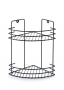 Półka łazienkowa 2-poziomowa metalowa BATHLAB CARL CZARNA MATOWA 30 cm