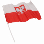 Polska flaga z godłem BIAŁO-CZERWONA ORZEŁ 30 x 40 cm