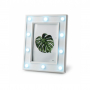 Ramka na zdjęcia led plastikowa MONSTERA BIAŁA 16 x 21 cm