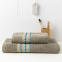 Ręcznik łazienkowy bawełniany MISS LUCY KLOTEN JASNOBRĄZOWY 50 x 90 cm