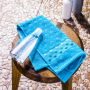 Ręcznik łazienkowy do rąk bawełniany MISS LUCY ROTUNDA TURKUSOWY 30 x 50 cm