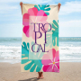 Ręcznik plażowy poliestrowy ECARLA TROPICAL WIELOKOLOROWY 90 x 170 cm