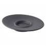 REVOL Solid 12,5 cm czarny - talerzyk / spodek porcelanowy