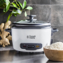 RUSSELL HOBBS Large Rice Cooker 500 W biały - garnek do gotowania ryżu elektryczny stalowy