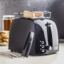 RUSSELL HOBBS Textures Plus Toaster 850 W czarny - toster / opiekacz do kanapek elektryczny