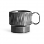 SAGAFORM Coffee II 400 ml szara - filiżanka do kawy i herbaty ceramiczna
