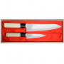 SATAKE Megumi 2 szt. jasnobrązowe - noże kuchenne ze stali nierdzewnej 