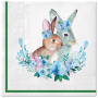 Serwetki papierowe dekoracyjne PAW BUNNIES WITH WREATH 20 szt.