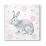 Serwetki papierowe wielkanocne PAW BUNNIES ON DOTS BIAŁE 20 szt.