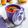 SISTEMA Microwave Large Soup Mug 0,9 l fioletowy - lunch box / pojemnik na zupę do mikrofali