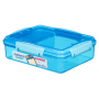 SISTEMA Snack Attack Duo 0,975 l niebieski - lunch box / śniadaniówka plastikowa trzykomorowa
