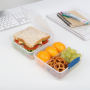 SISTEMA To Go Lunch Cube 1,4 l granatowy - lunch box / śniadaniówka trzykomorowa plastikowa