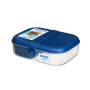 SISTEMA To Go Ribbon Lunch 1,1 l niebieski - lunch box trzykomorowy z pojemnikiem na jogurt