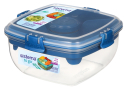 SISTEMA To Go Salad 1,1 l - lunch box / śniadaniówka plastikowa ze sztućcami dwukomorowa