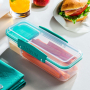 SISTEMA To Go Snack Attack 0,41 l miętowy - lunch box / śniadaniówka plastikowa dwukomorowa