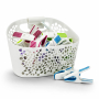 TESCOMA Clean Kit 20 szt. białe - spinacze / klamerki w koszyczku plastikowe