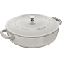 STAUB 28 cm - patelnia żeliwna z pokrywką