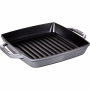 STAUB Grill At Home 23 x 23 cm grafitowa - patelnia grillowa żeliwna