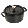 STAUB La Cocotte 1,7 l czarny - garnek żeliwny z pokrywką