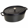 STAUB La Cocotte 12 l czarny - garnek żeliwny/brytfanna z pokrywką