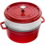 STAUB La Cocotte 3,8 l - garnek do gotowania na parze żeliwny z pokrywką