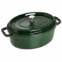 STAUB La Cocotte Oval 3,2 l zielony - garnek żeliwny/brytfanna z pokrywką