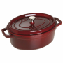 STAUB La Cocotte Oval 4,2 l żurawinowy - garnek żeliwny/brytfanna z pokrywką