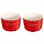 STAUB XS-Minis 2 szt. czerwone - kokilki / naczynia do zapiekania ceramiczne