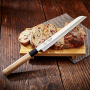 STELLAR Samurai Santoku 21 cm jasnobrązowy - nóż do krojenia chleba i pieczywa stalowy