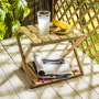 Stolik kawowy na balkon drewniany WOOD SIDE TABLE 42 x 31 cm