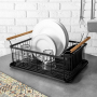 Suszarka do naczyń metalowa LOFT DISHWASHER BLACK 42,5 x 29,5 cm