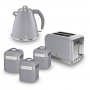 SWAN Retro Range Grey 5 el. - toster / opiekacz do kanapek elektryczny z czajnikiem i pojemnikami na żywność