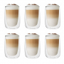 Szklanki do latte termiczne z podwójnymi ściankami szklane FLORINA MALACHIT 250 ml 6 szt.