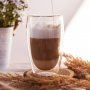 Szklanki do latte termiczne z podwójnymi ściankami szklane FLORINA MALACHIT 450 ml 2 szt.
