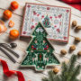Talerz / półmisek świąteczny choinka porcelanowy EASY LIFE CHRISTMAS FOLK 25 x 20 cm