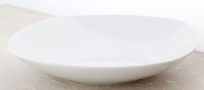 Talerz obiadowy głęboki ceramiczny CLASSIC KWADRAT BIAŁY 23 x 23 cm