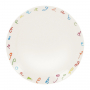 PORCELANA RAK Skola Alfabet 24 cm biały - talerz obiadowy płytki porcelanowy