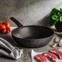 TEFAL Black Stone 28 cm czarna - patelnia / wok nieprzywierający