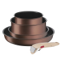 TEFAL Ingenio Eco Respect - zestaw 2 garnków i 2 patelni aluminiowych z uchwytem