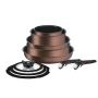 TEFAL Ingenio Resource - zestaw 3 garnków aluminiowych z 2 patelniami nieprzywierającymi i akcesoriami